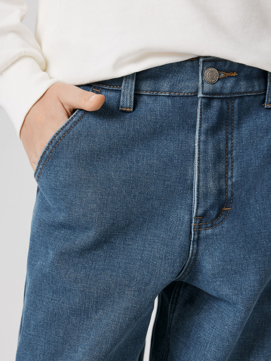 ACOOLA / Брюки джинсовые (утепленные) детские для мальчиков Rinner синий фото 6