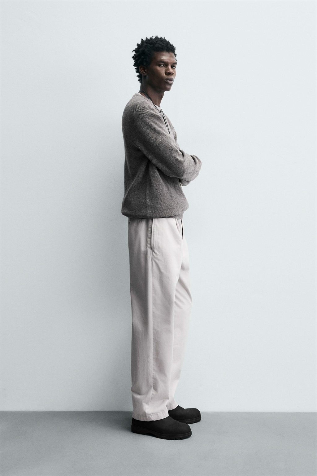 RIBBED BUTTON-NECK JUMPER - Zara фото 4