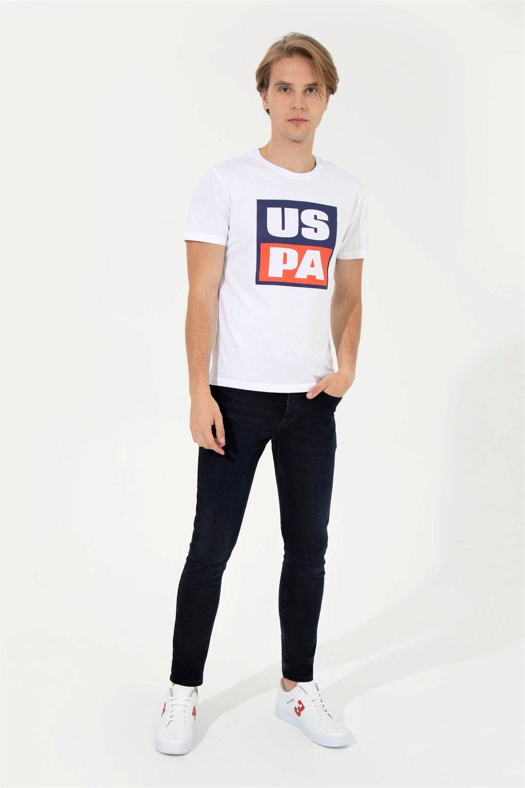 U. S. Polo Assn Мужская белая футболка с круглым вырезом - U.s. polo assn фото 10