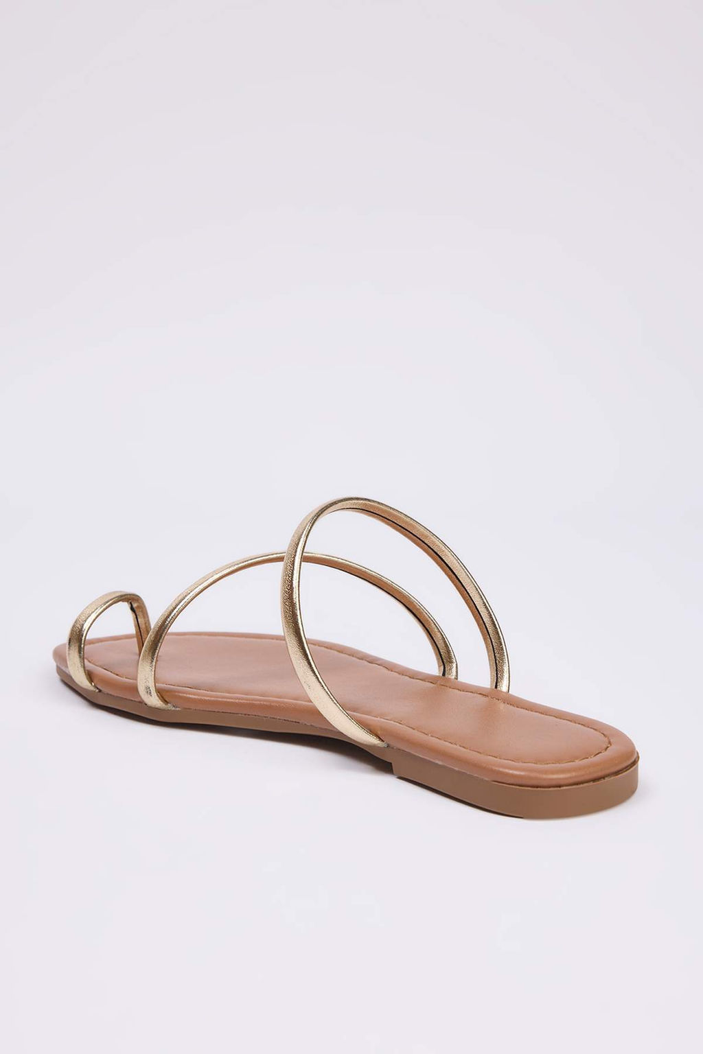 Trendyolmilla Shoes Metalik Alt?n Ince Bantl? Kad?n S?k Terlik TAKSS25TE00045  фото 5