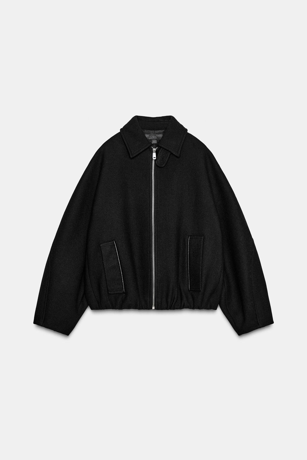 BALLOON BOMBER JACKET WITH CONTRAST WOOL COLLAR - Zara фото 9