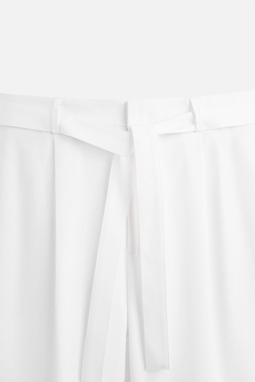 LYOCELL - COTTON TROUSERS WITH BELT - Zara фото 9