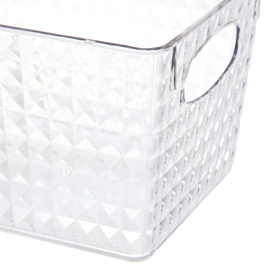 Корзина - органайзер для хранения "СКРЭДДИ", прозрачная, 21.8*17.8*14.5см (пластик АВС)
