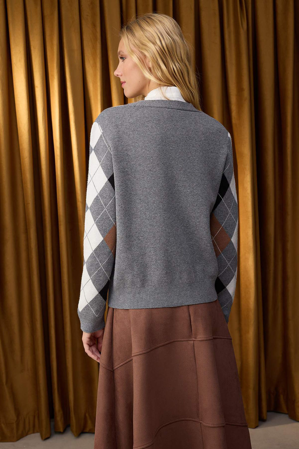 Antrasit Premium Iplik/Ozel Iplikli Baklava Desenli Triko H?rka TWOAW26HI00158 - Trendyolmilla фото 4