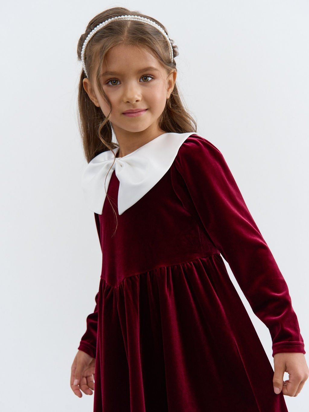 Платье бархатное с фонариками Вишневый джем - Bungly фото 6