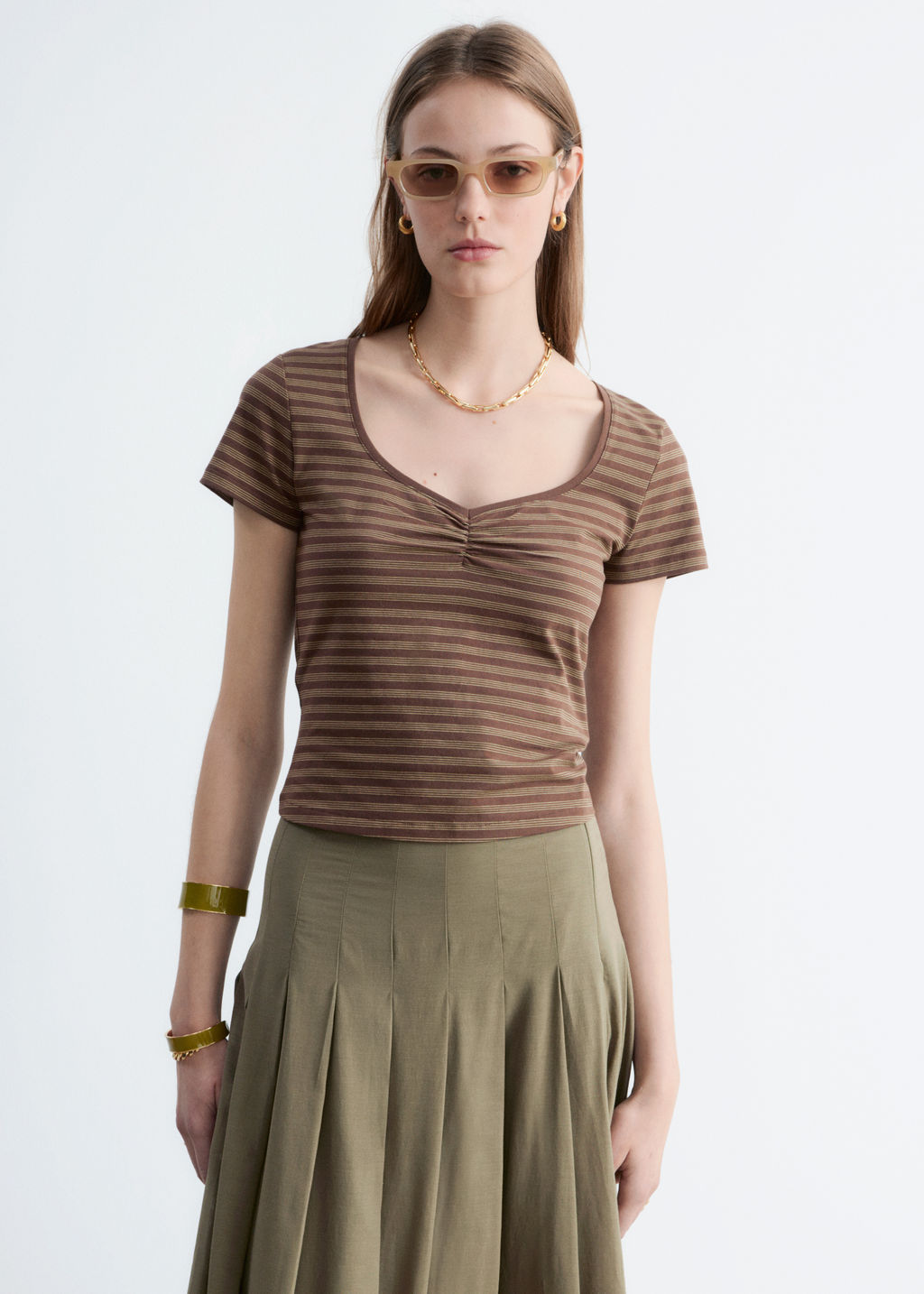 Top de punto con busto fruncido - H&m фото 7
