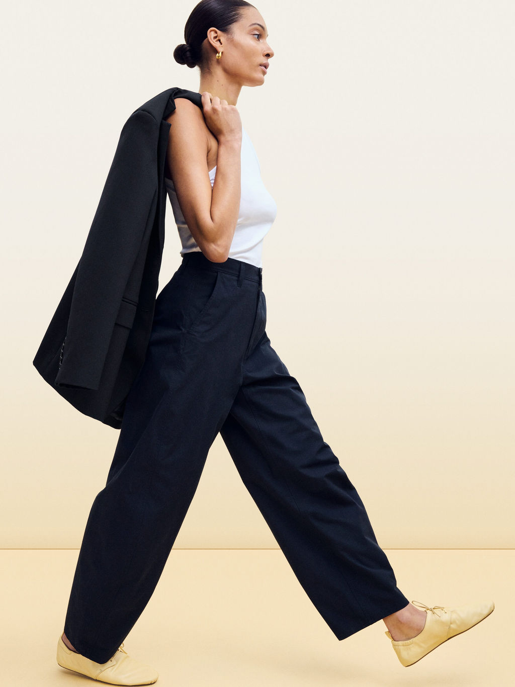 Pantalones de algod?n con pernera de barril - H&m фото 11