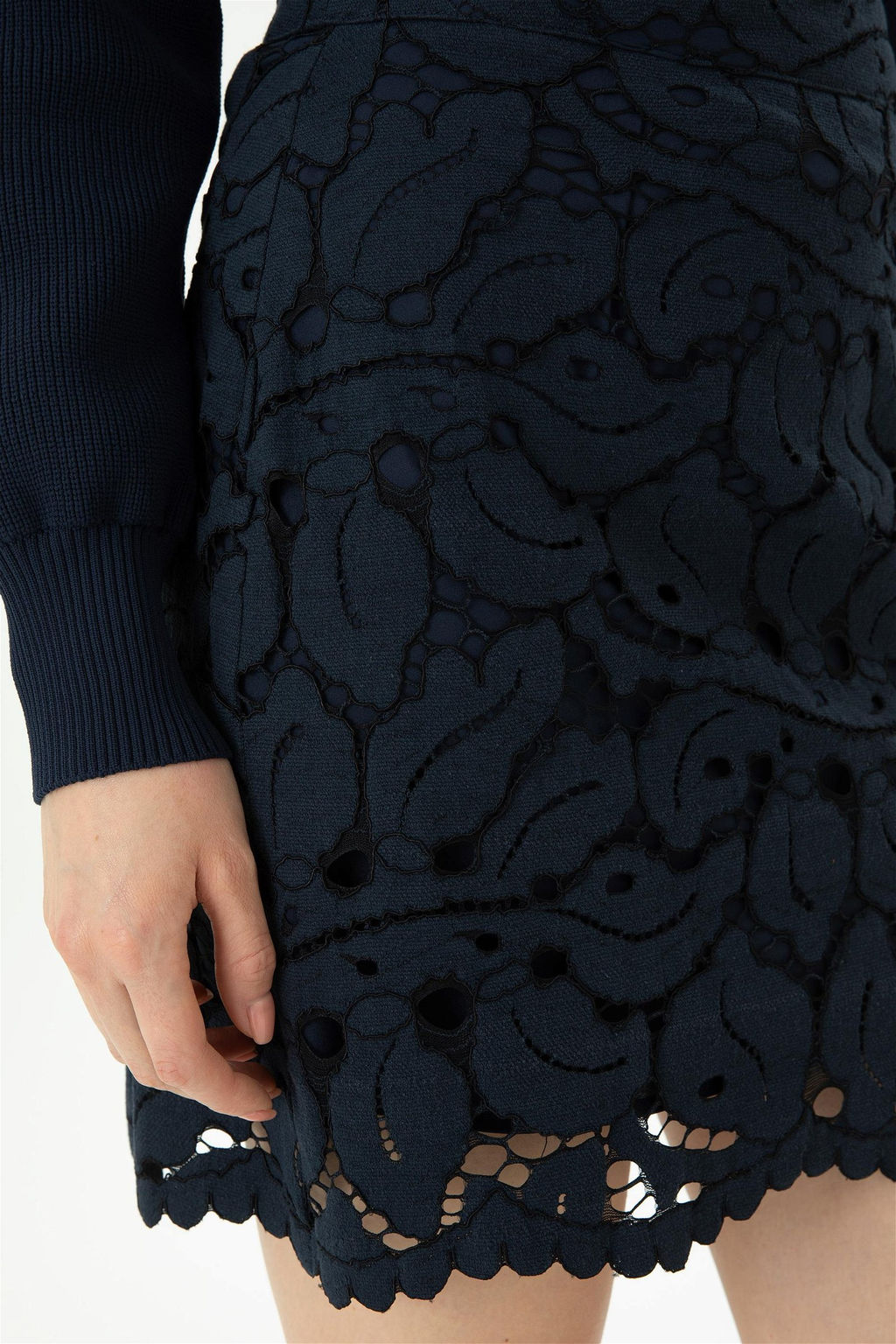 Женская темно-синяя тканая юбка Неожиданная скидка в корзине - U.s. polo assn фото 5