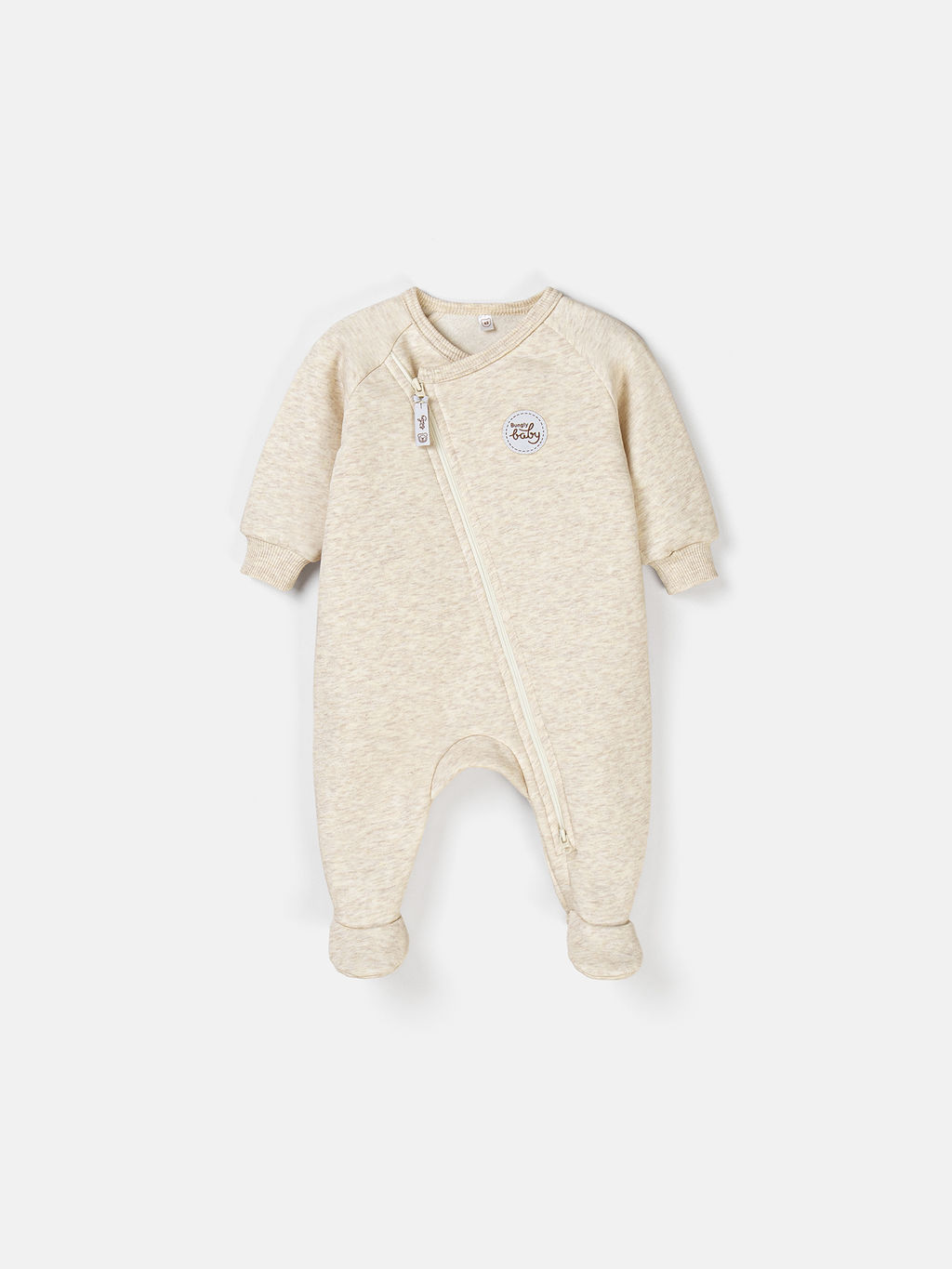 Комбинезон косуха с закрытой ножкой "Ванильный пудинг" утепленный 0+