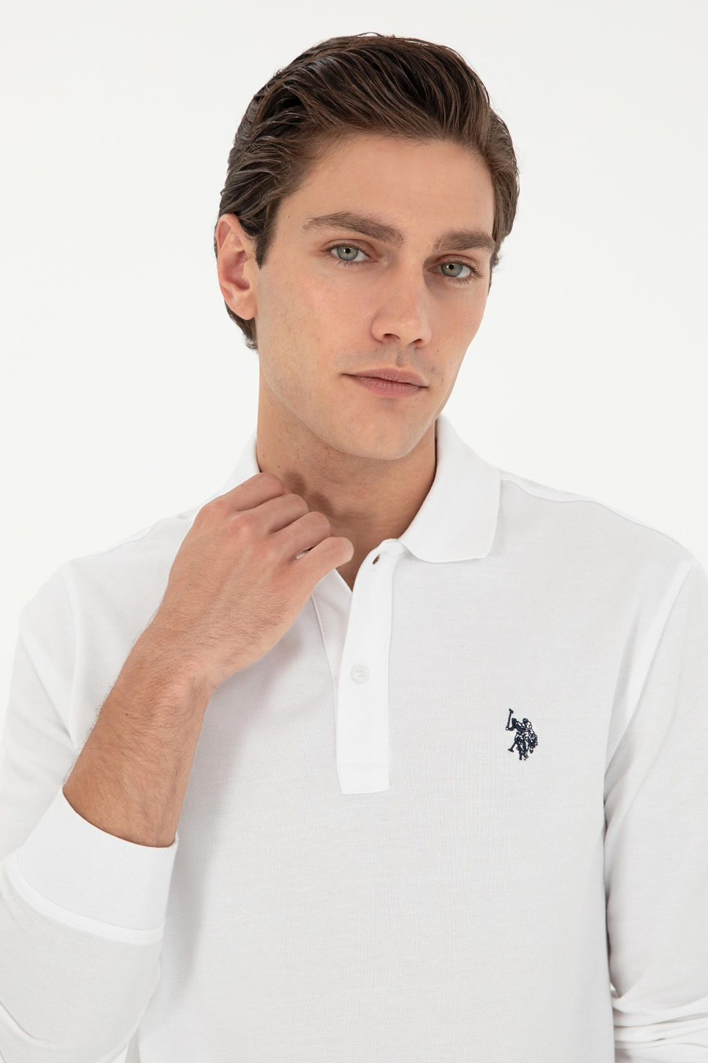 Мужской белый базовый свитшот - U.s. polo assn фото 2