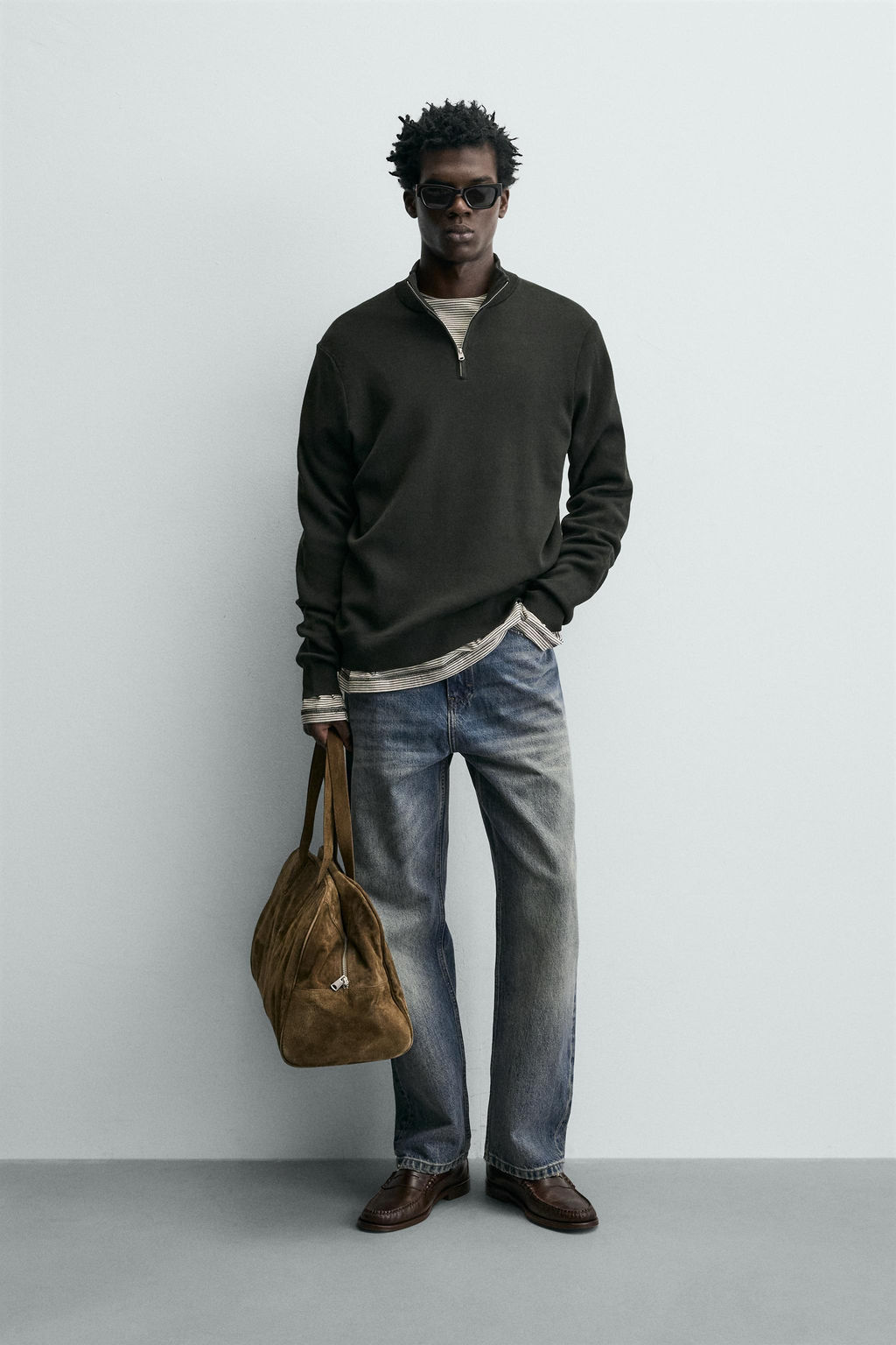 COTTON QUARTER-ZIP JUMPER - Zara фото 3