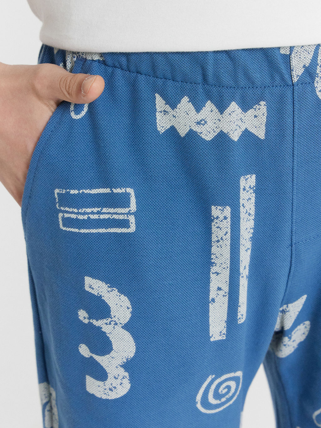 Шорты для мальчиков синие с принтом - Mark formelle фото 5