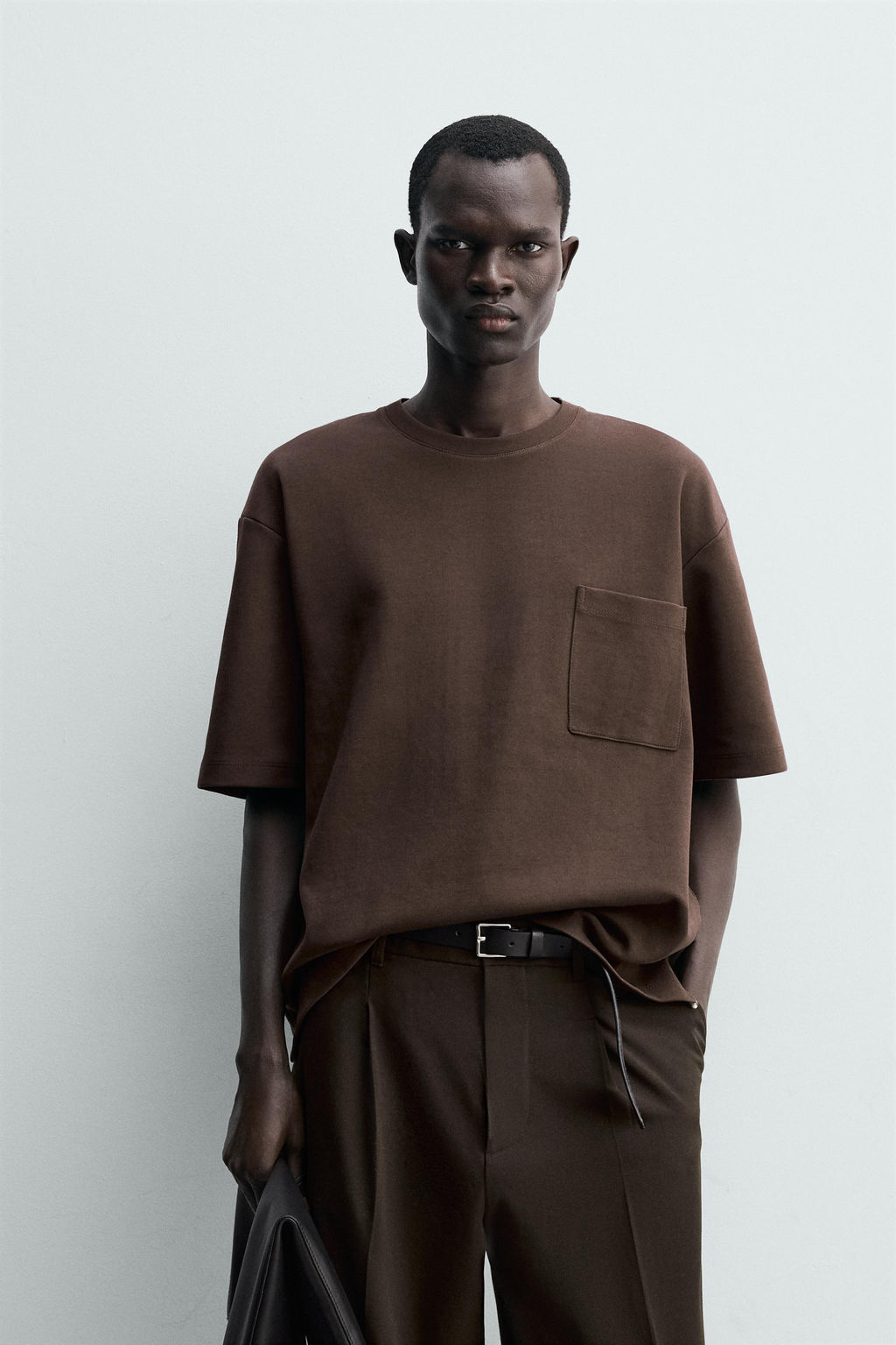 SUDADERA T?CNICA BOLSILLO / Marr?n - Zara фото 2