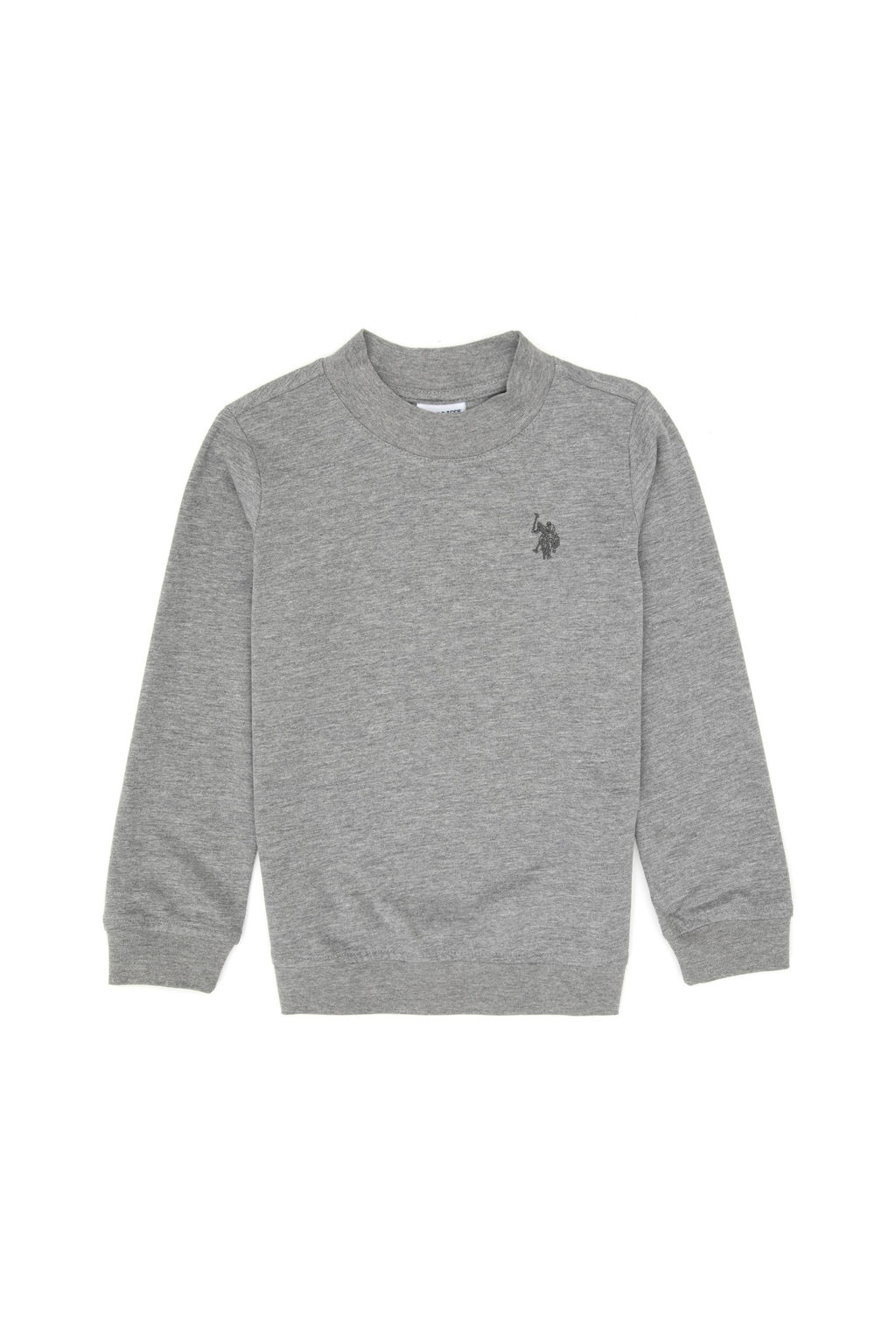 Erkek _ocuk Gri Melanj Basic Bisiklet Yaka Sweatshirt Sepette S_rpriz _ndirim