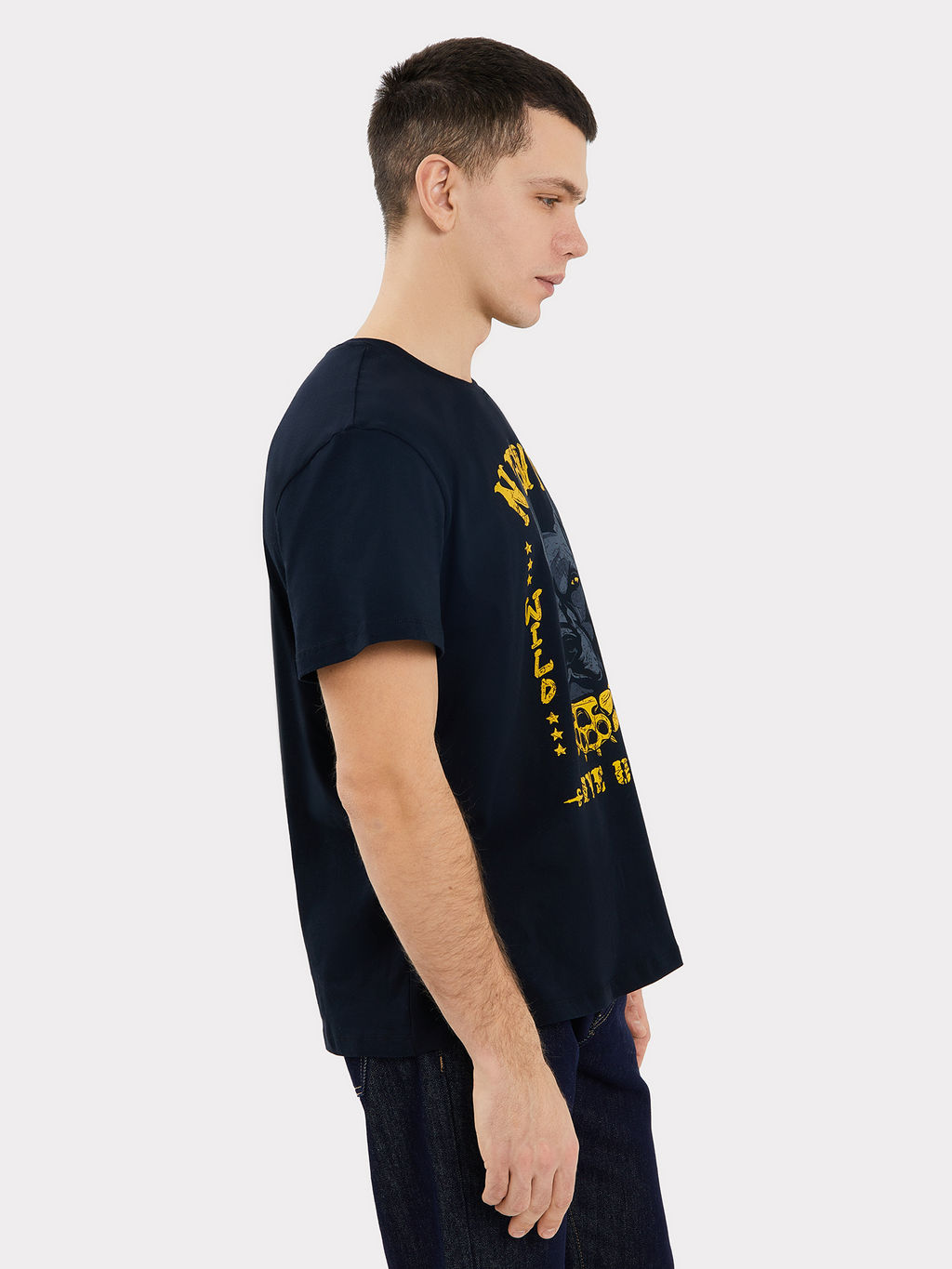 Футболка мужская черная с печатью черный +печать3 111831 - Mark formelle фото 4