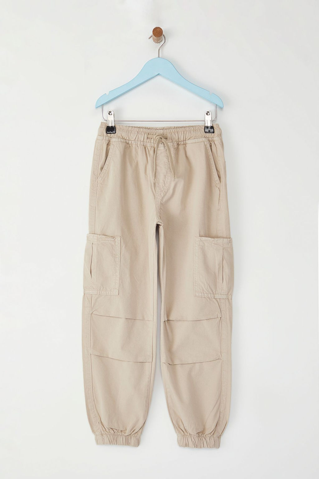 Bej %100 Pamuk Erkek Cocuk Cep Detayl? Lastikli Kordonlu Dokuma Pantolon TKDSS25PL00005 - Trendyolmilla фото 4