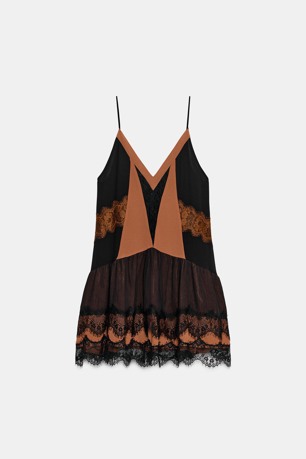 LACE TRIM SHORT DRESS - Zara фото 7
