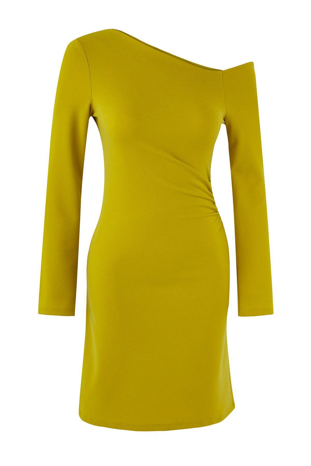 Teen Yag Yesil More Sustainable Buzgu/Drape K?sa/Mini Esnek Orme Elbise TWOAW26EL00159