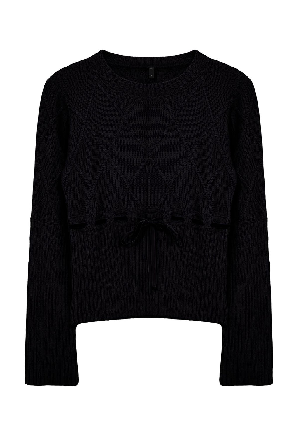 Siyah Kurdele/Fiyonk Detayl? Triko Kazak TWOAW25KZ00225 - Trendyolmilla фото 6