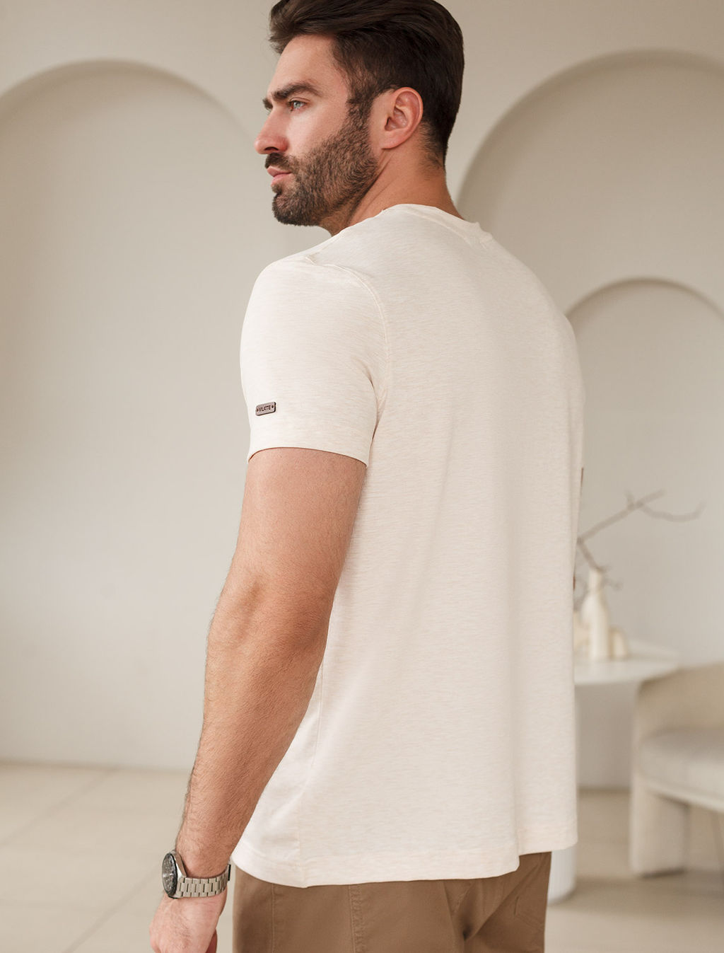 Футболка из премиального хлопка с авторским принтом - Vilatte фото 4