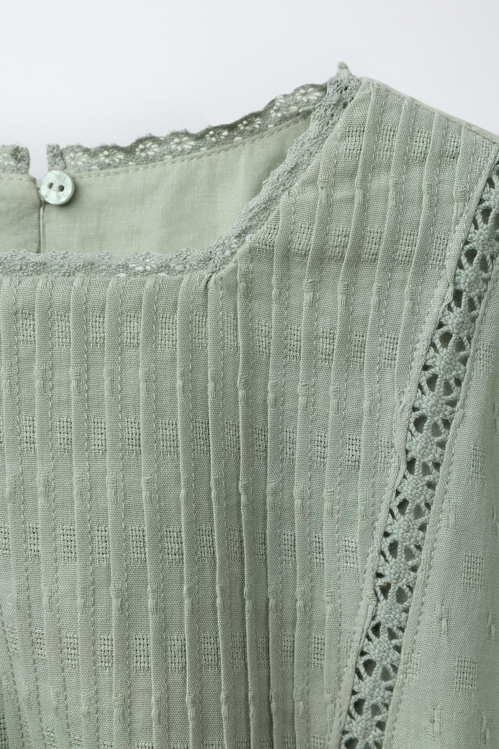 RUFFLE LADDER STITCH SHIRT - Zara фото 3