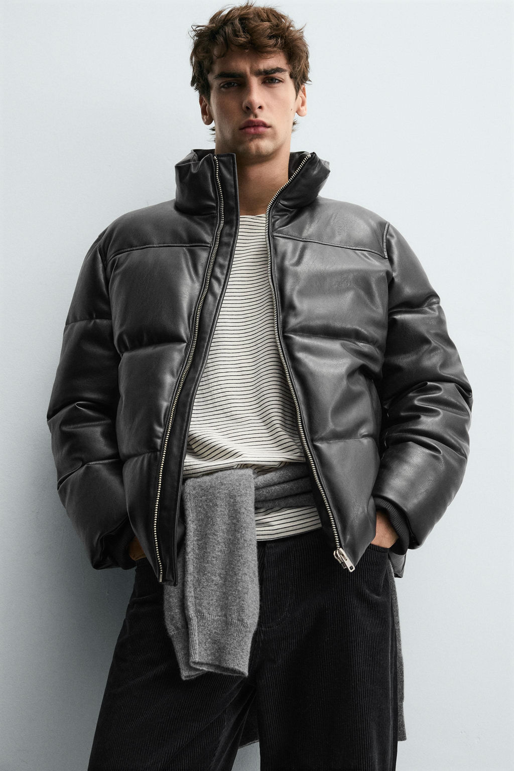 FAUX LEATHER PUFFER JACKET - Zara фото 5