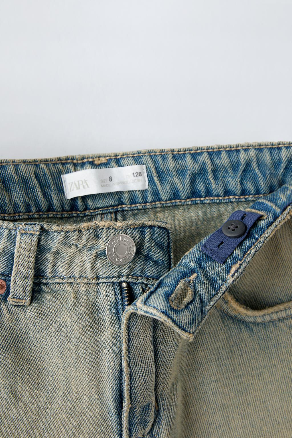 WIDE-LEG DENIM BERMUDA SHORTS - Zara фото 3
