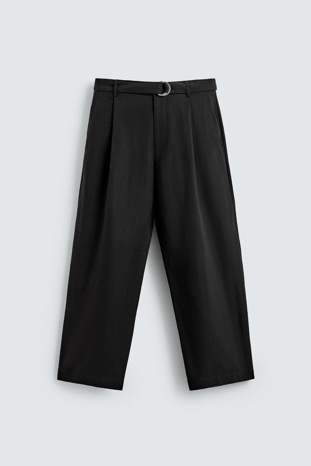 PANTAL?N PLIEGUES TRAJE RELAXED FIT / Negro - Zara фото 6