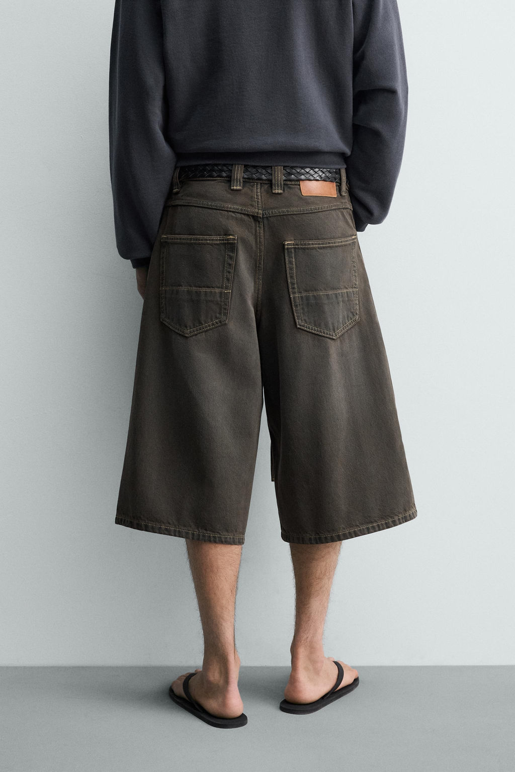 JORTS DENIM  CINTUR?N / Marr?n - Zara фото 3