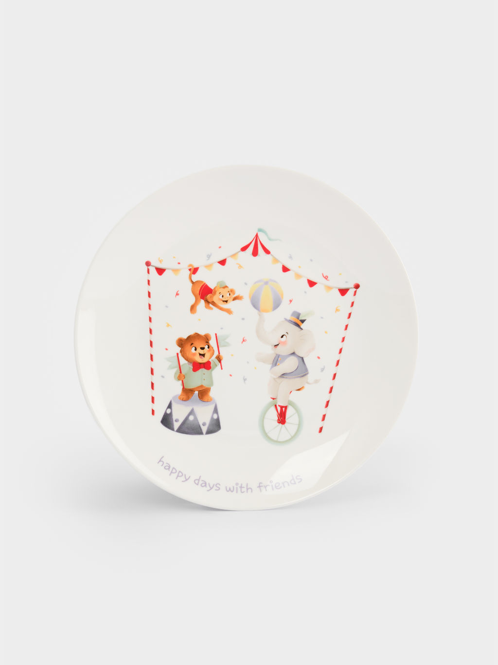 Набор посуды, детский, 1 перс, 3 пр, фарфор N, белый, Животные в цирке, Circus - Anna lafarg фото 2