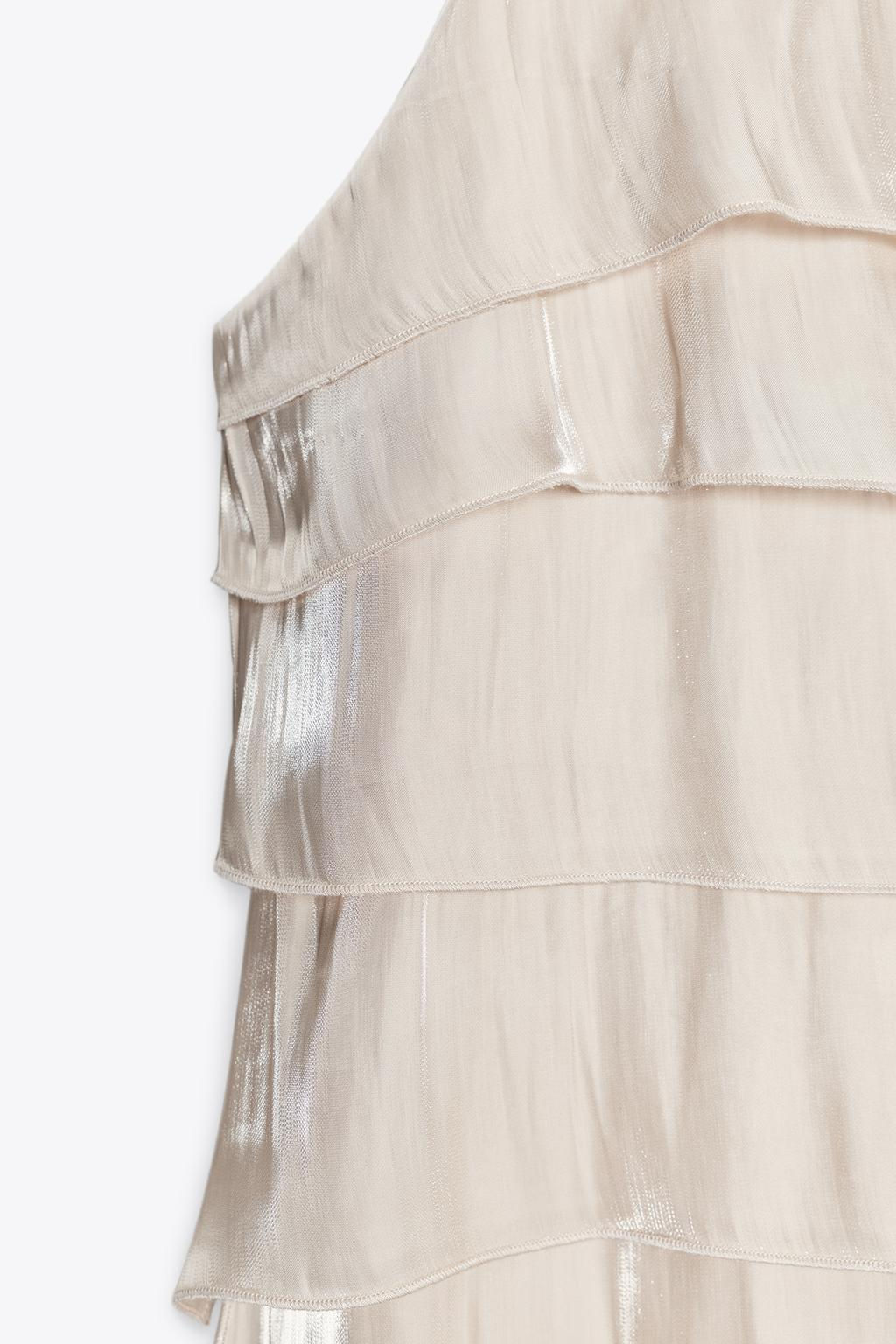 SHIMMER-EFFECT RUFFLED TOP - Zara фото 6