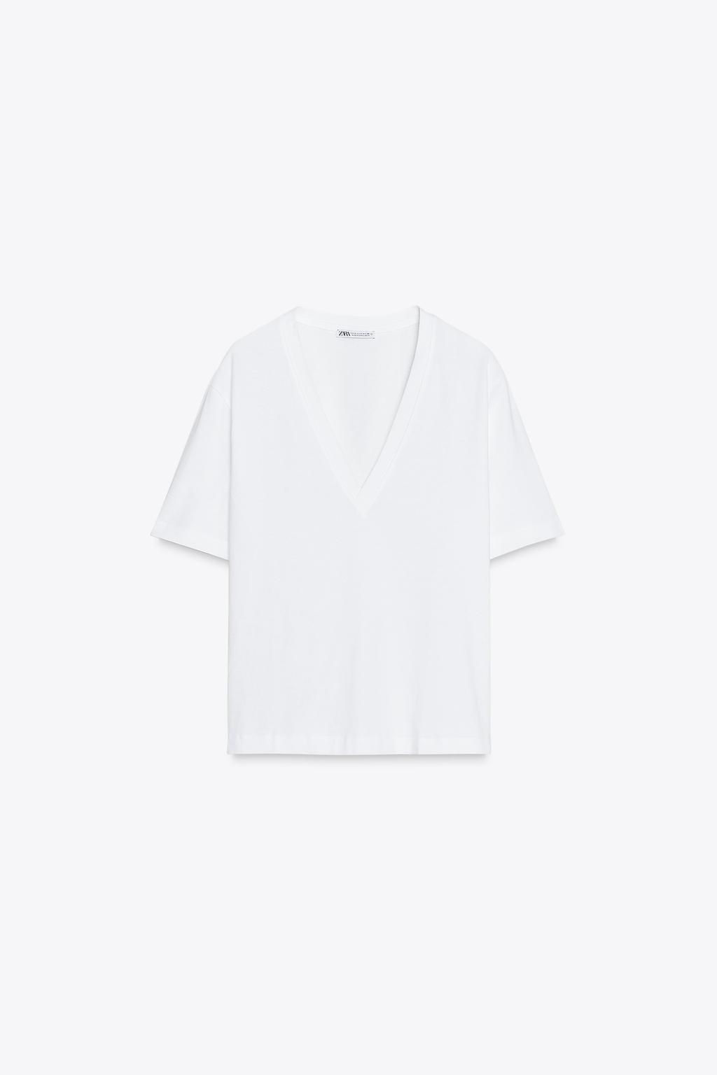 BASIC COTTON T-SHIRT - Zara фото 10