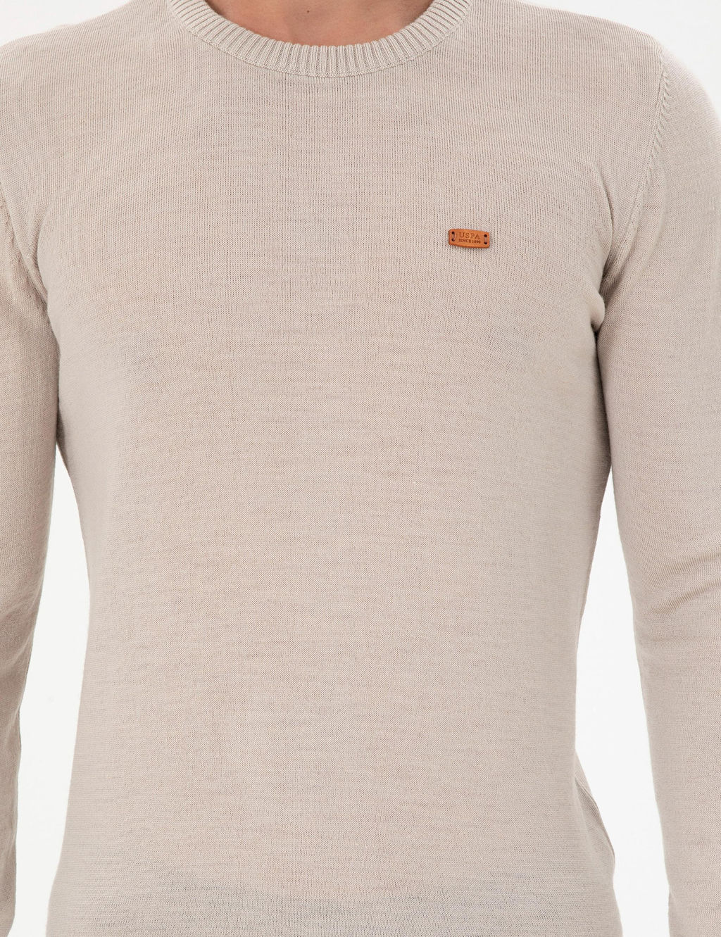 Erkek Slim Fit Bisiklet Yaka Ta_ Melanj Kazak - U.s. polo assn фото 6