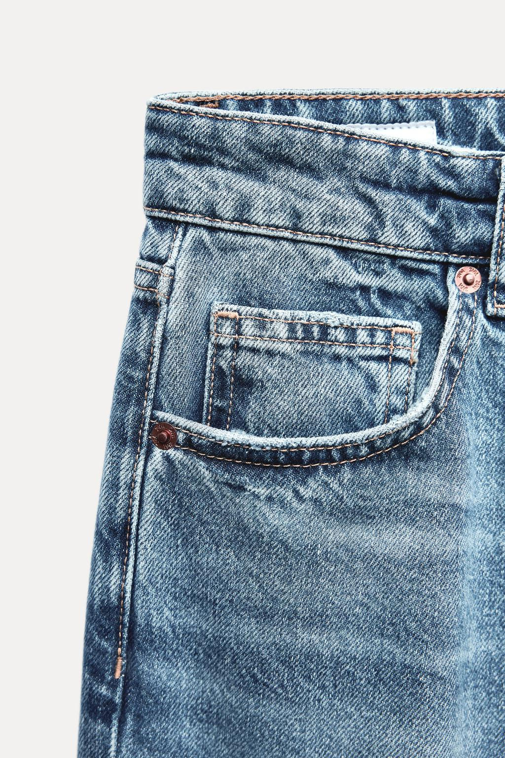 TRF WIDE-LEG MID-RISE FULL LENGTH JEANS - Zara фото 47