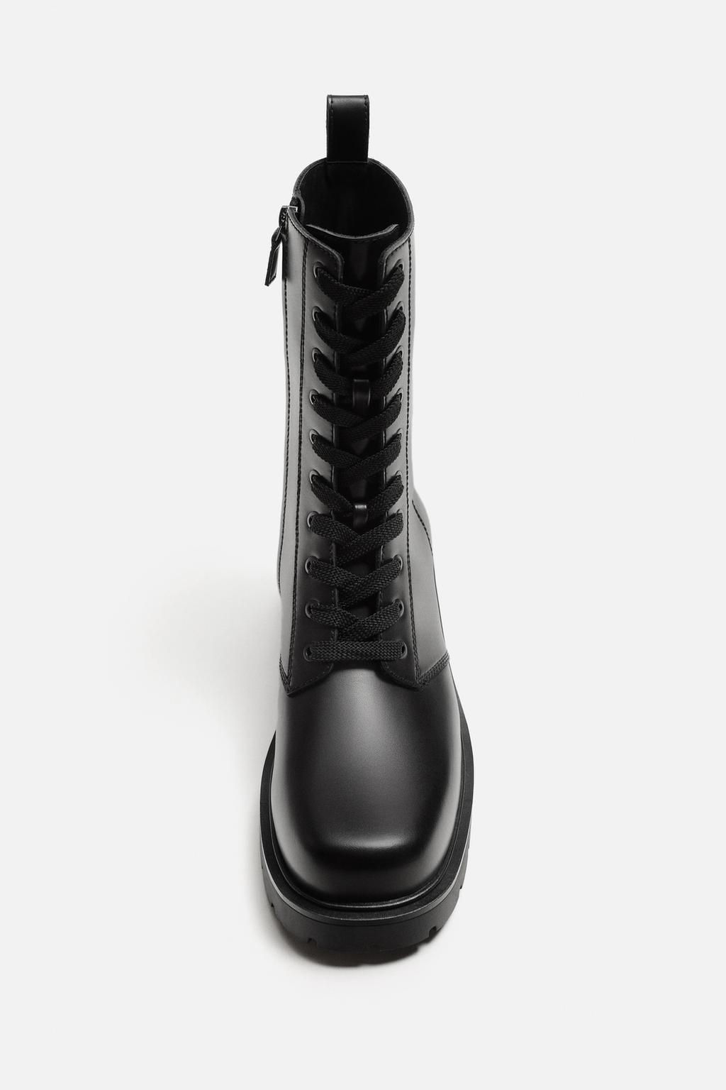 LACE-UP BOOTS WITH CHUNKY SOLE - Zara фото 7