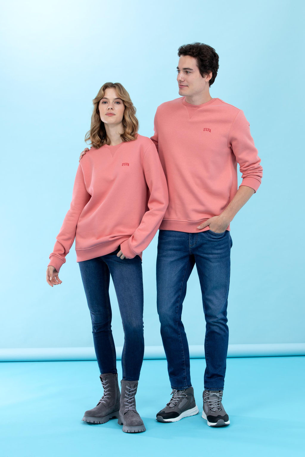 Somon Bisiklet Yaka Basic Sweatshirt