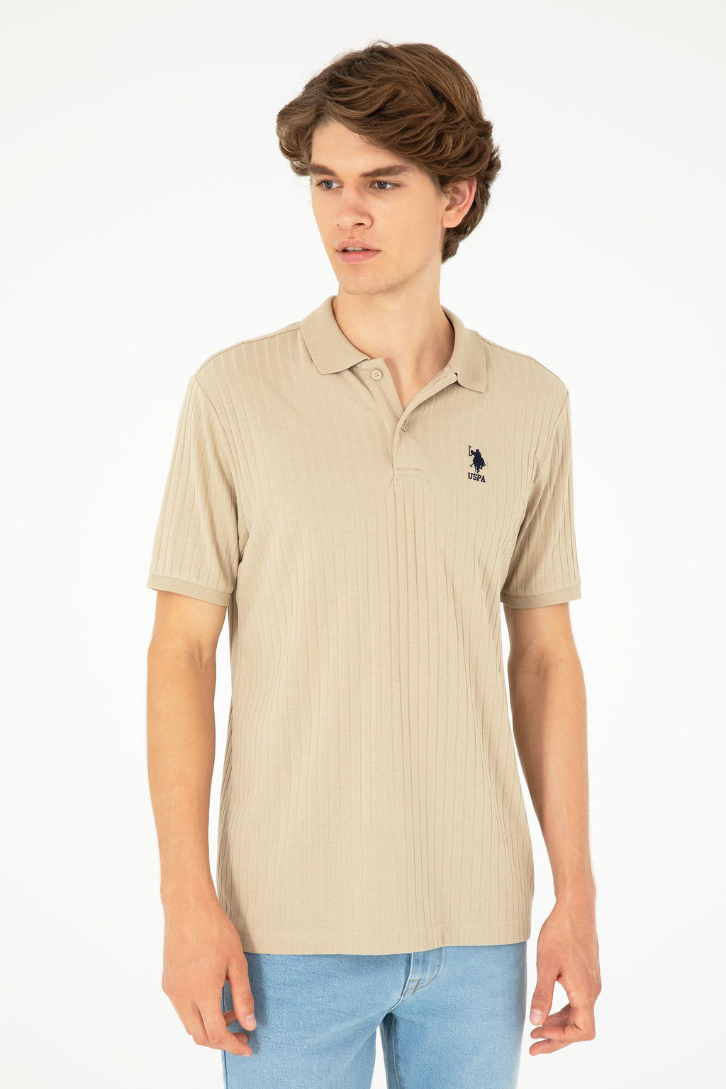 Мужская футболка светло-хаки - U.s. polo assn фото 3