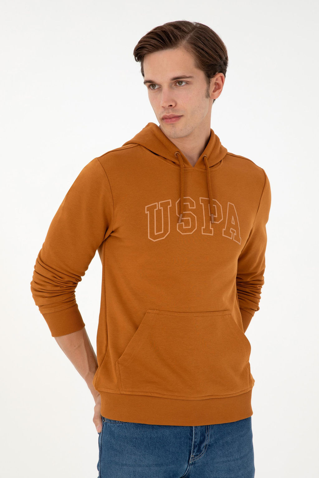 Мужской базовый свитшот кокосового цвета - U.s. polo assn фото 3