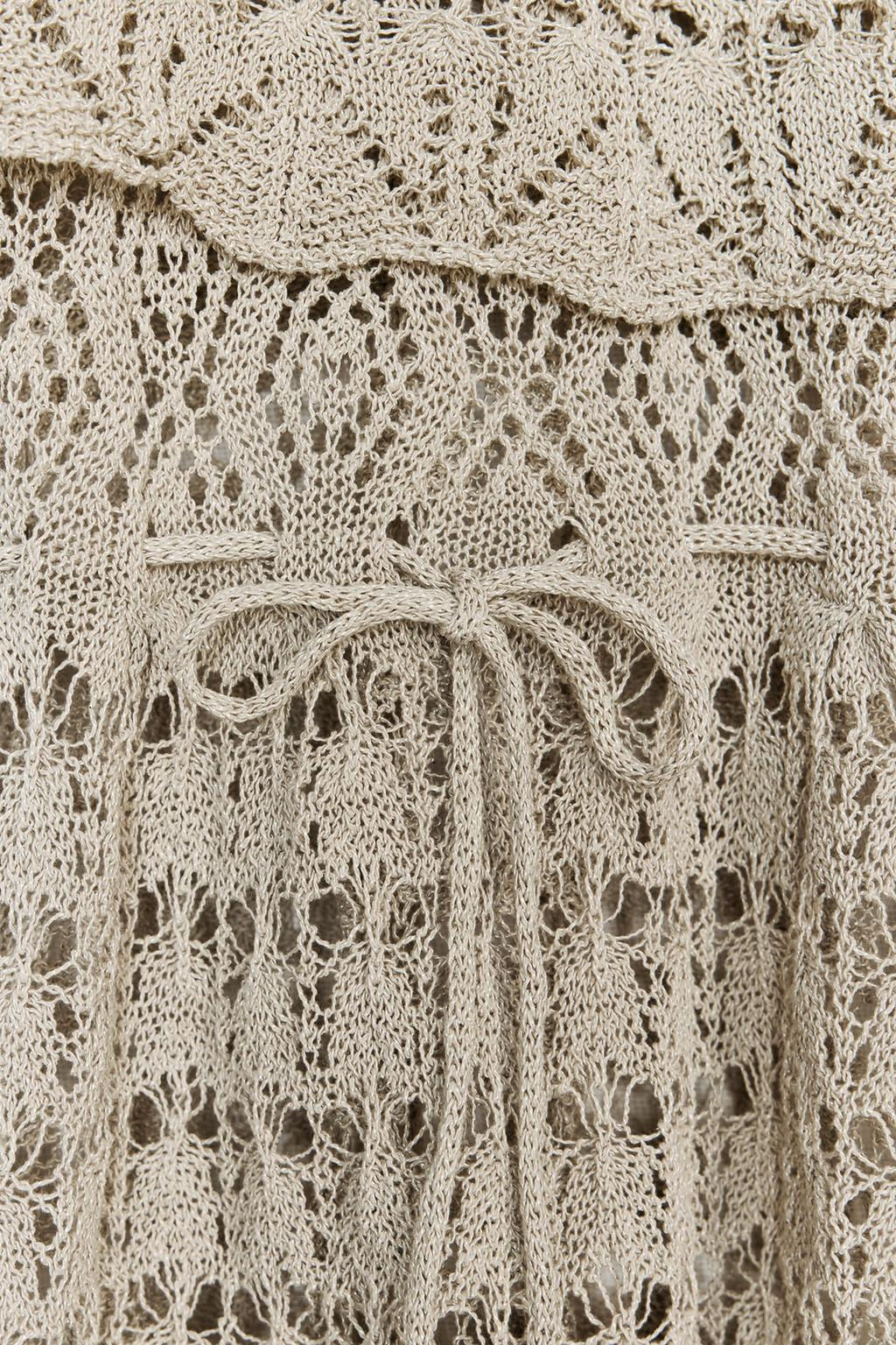 POINTELLE KNIT TOP WITH RUFFLE - Zara фото 7