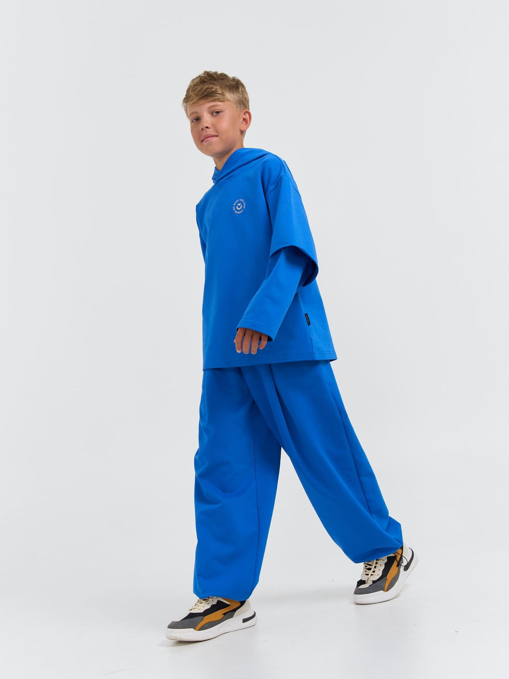 Джоггеры оверсайз облегченные Электрик с карманами 7+ - Bungly фото 8