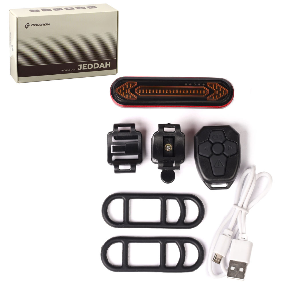 Фонарь задний COMIRON JEDDAH корпус: алюминий/ABS, IP67 свет: 36LED, 100lm аккум 500mAh, USB поворотные сигналы с дистанционным управлением /уп 100/ - ГалеонТрейд фото 22
