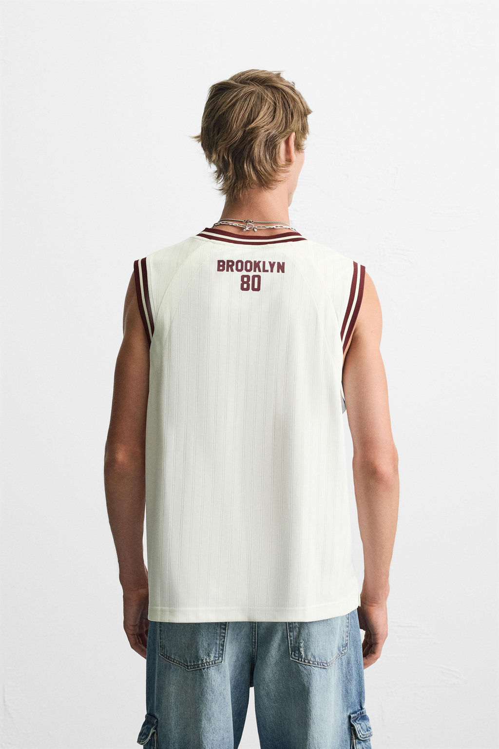 CONTRAST VARSITY TANK TOP - Zara фото 3