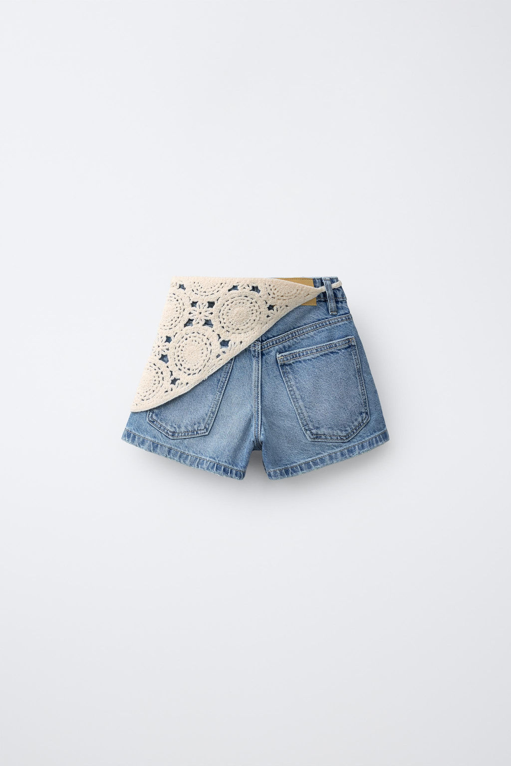 BERMUDA DENIM BANDANA PUNTO CROCHET / Azul - Zara фото 2