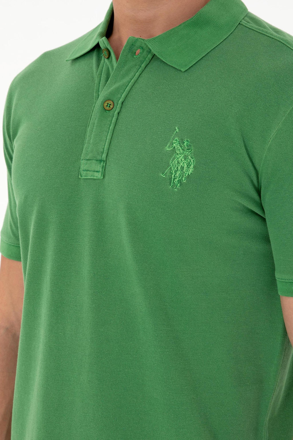 Мужская зеленая базовая футболка Неожиданная скидка в корзине - U.s. polo assn фото 7