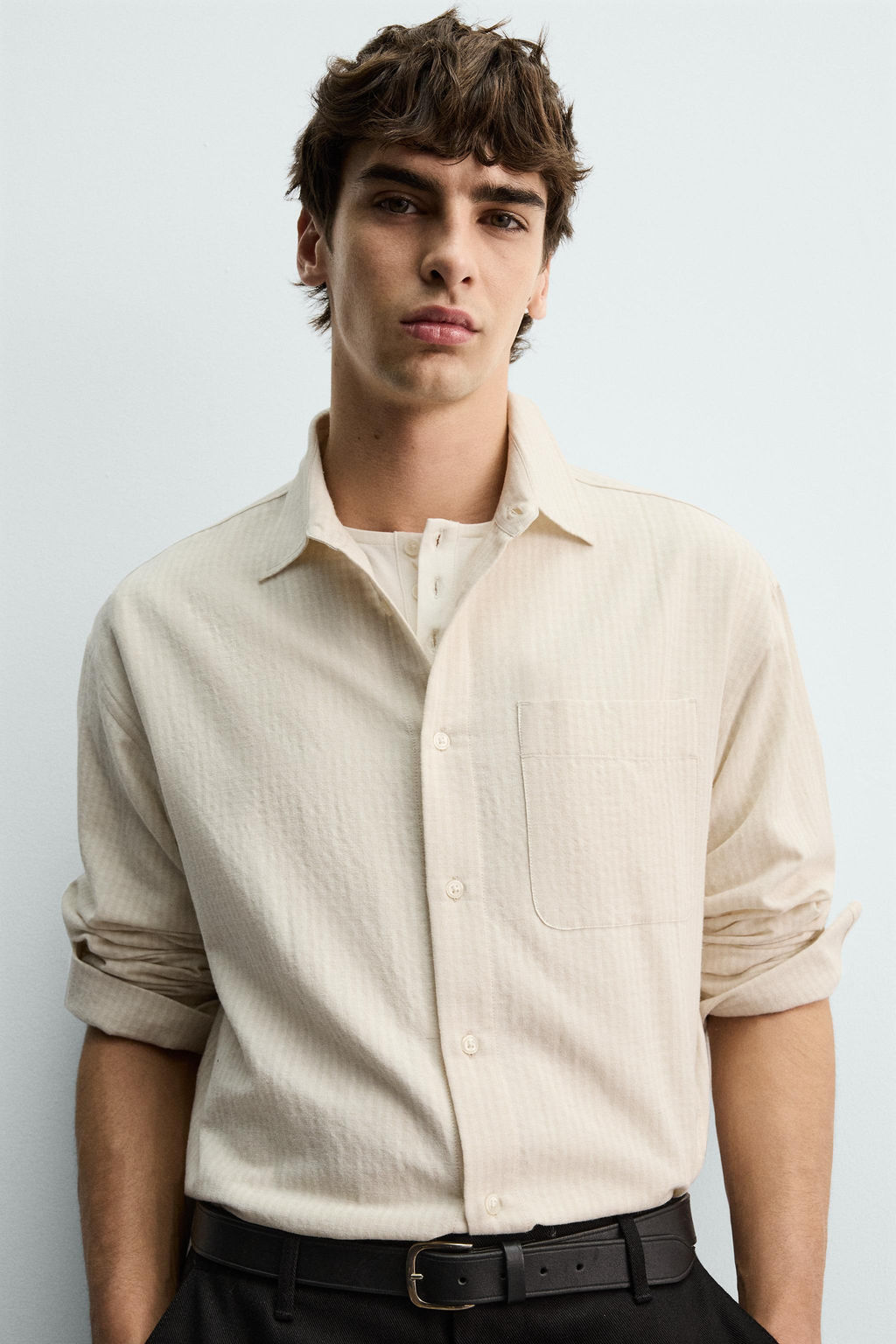 RELAXED FIT CHECK SHIRT - Zara фото 5
