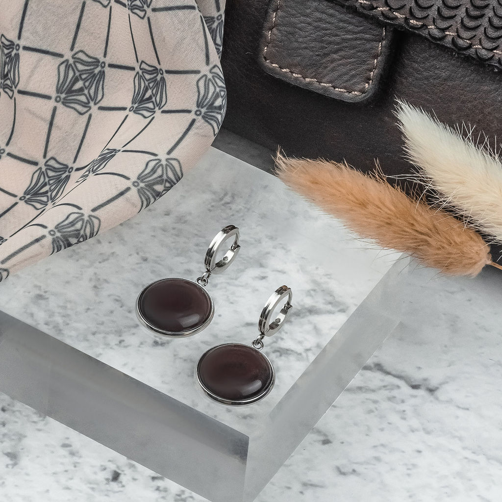 Серьги из муранского стекла MAROON LS3550 - Vloes фото 2