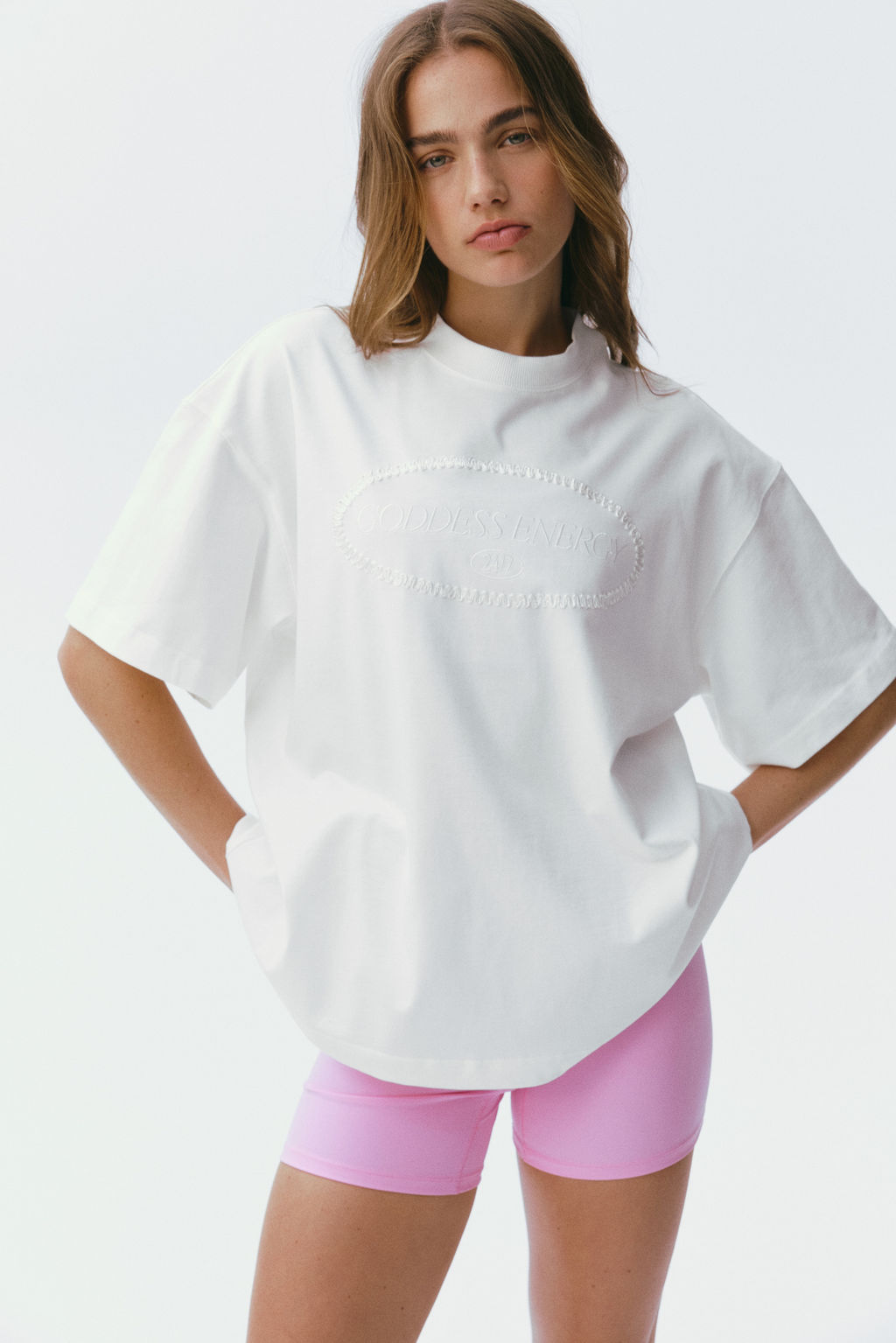 Camiseta de deporte estampada Oversized Fit - H&m фото 3