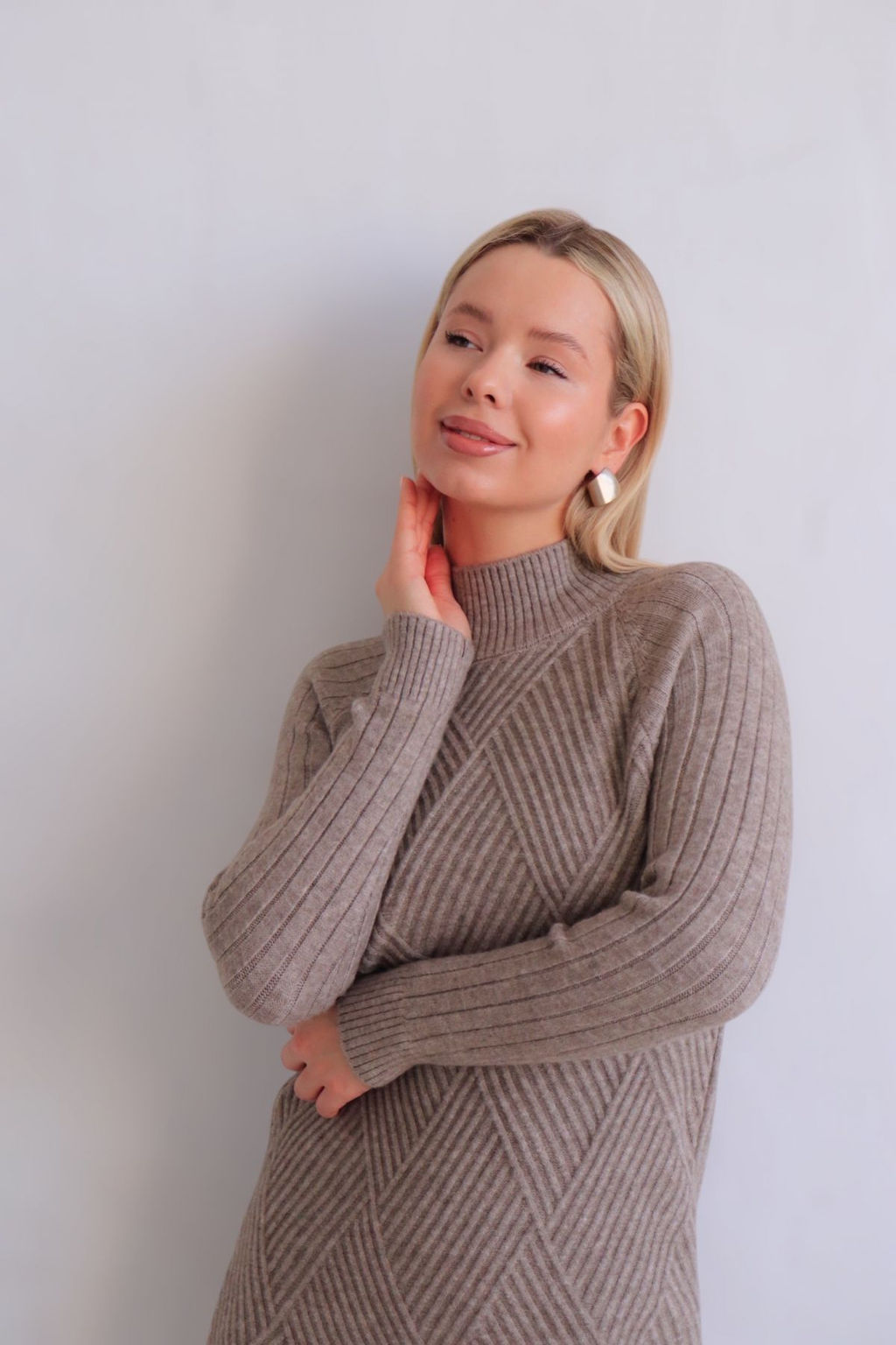 Martichelli Платье вязаное тауп  фото 2