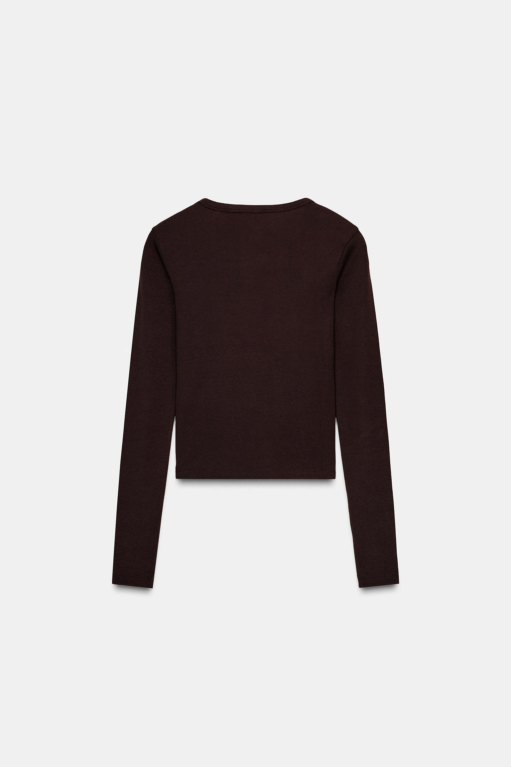 CAMISETA MANGA LARGA / Marr?n - Zara фото 7