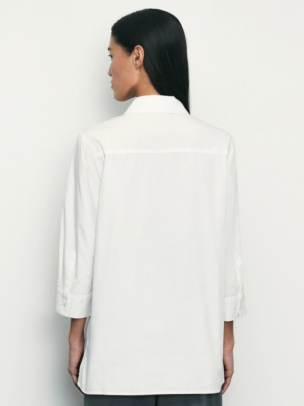 Рубашка из хлопка с рукавом 7/8 / Zarina фото 5